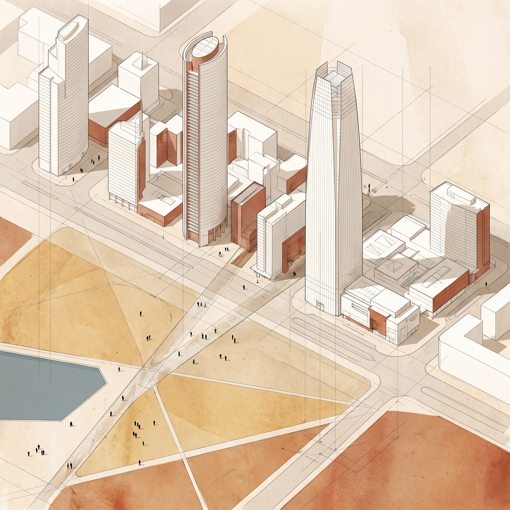 Transforma la fotografía de referencia en una ilustración arquitectónica conc...