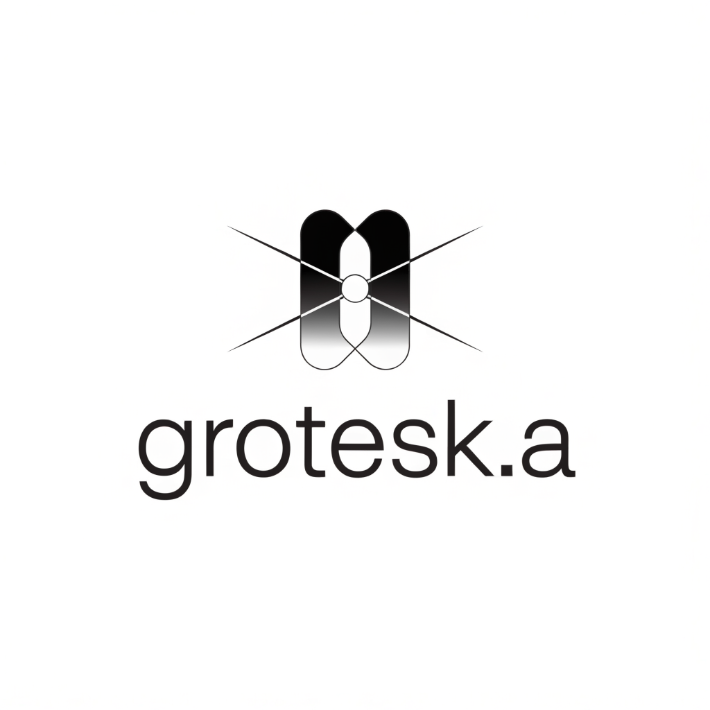Logo minimalista para marca de generacion de imagenes con IA, llamada grotes...